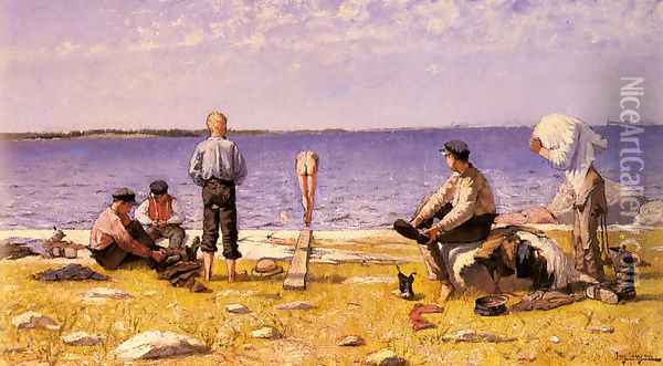 Boys On The Beach Oil Painting - Eugene Jansson