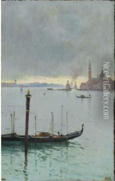 Temps Pluvieux, Venise Oil Painting - Marie Joseph Leon Clavel Iwill