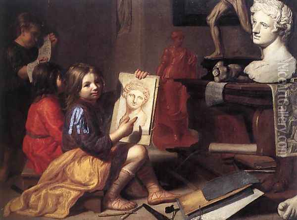 The Artist's Studio 1666 Oil Painting - Jacob van, the Elder Oost