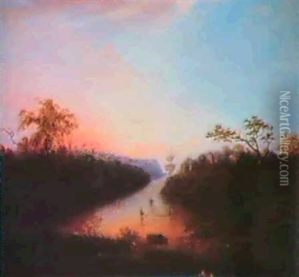 Landskap Oil Painting - Per Gustaf von Heideken