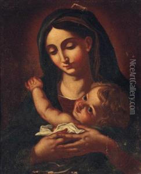 The Madonna And Child Oil Painting - Giovan Battista Beinaschi