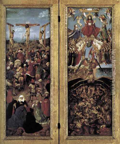 Diptych 1420-25 Oil Painting - Jan Van Eyck