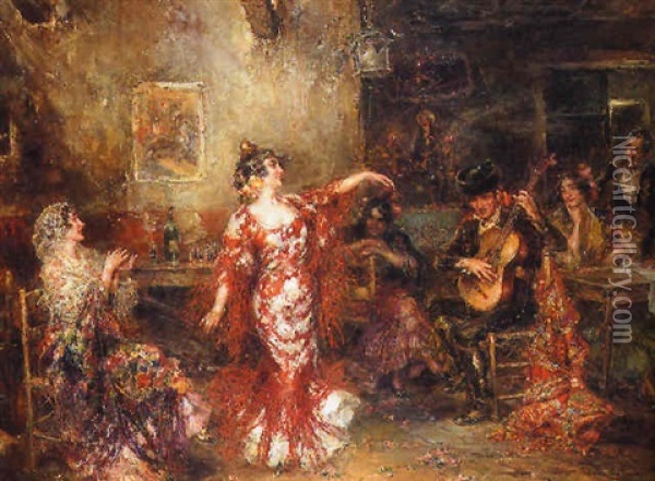The Spanish Dancer Oil Painting - Juan Pablo Salinas