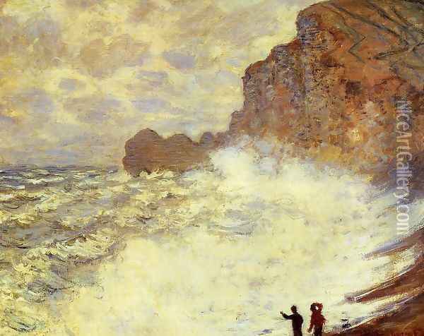 Stormy Weather At Etretat Oil Painting - Claude Oscar Monet