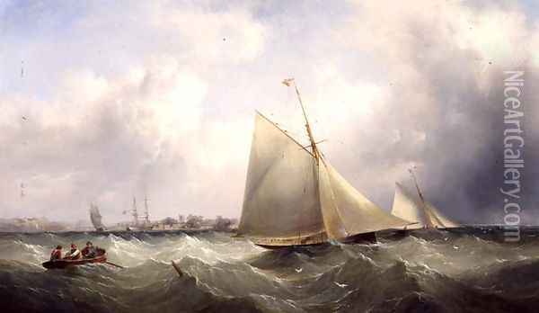 Yachting in the Humber Oil Painting - Henry Redmore