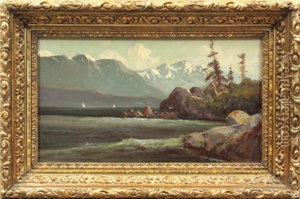 Mountainside Lake Oil Painting - Frederick Ferdinand Schafer