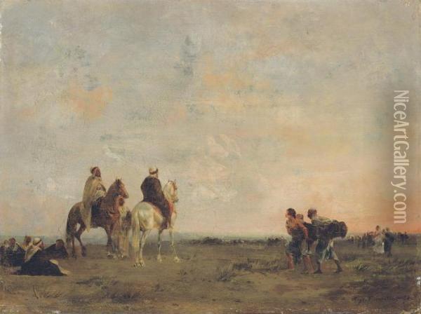 The Desert Camp Oil Painting - Eugene Fromentin
