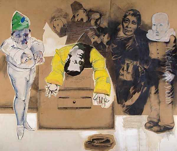 Vicious Circle 13 - a Letter to Goya Oil Painting - Janusz Przybylski