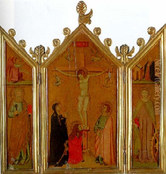 The Crucifixion With The Magdalen At The Foot Of The Cross Oil Painting -  Giotto