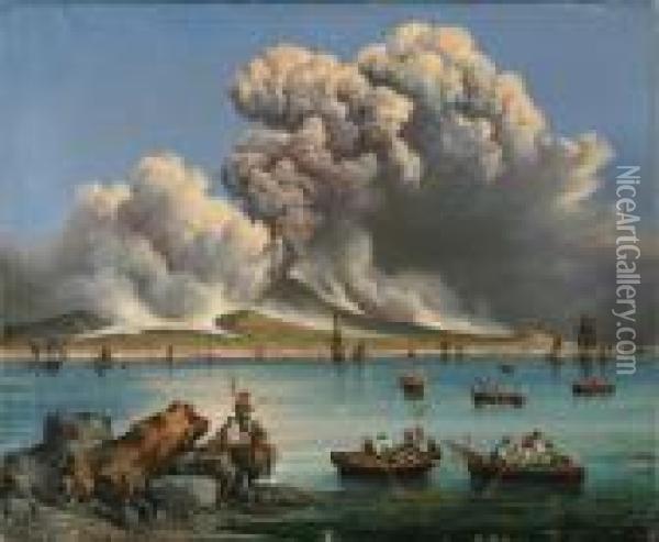 Eruzione Del Vesuvio Del 1872 Oil Painting - Consalvo Carelli