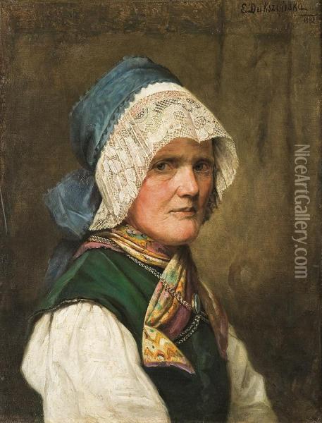 Bavarian Woman Oil Painting - Emilia Dukszynska Dukszta