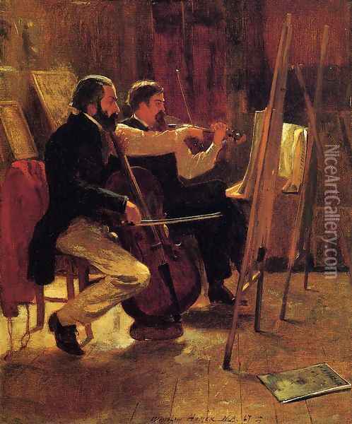 The Studio Oil Painting - Winslow Homer