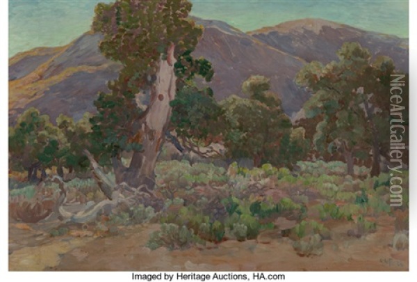 Oaks At Warner's Oil Painting - Charles Arthur Fries