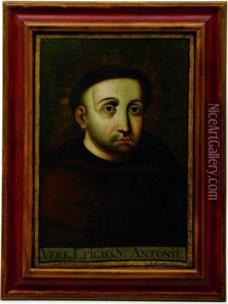 Verdadero Retrato De San Antonio Oil Painting - Antonio De Torres