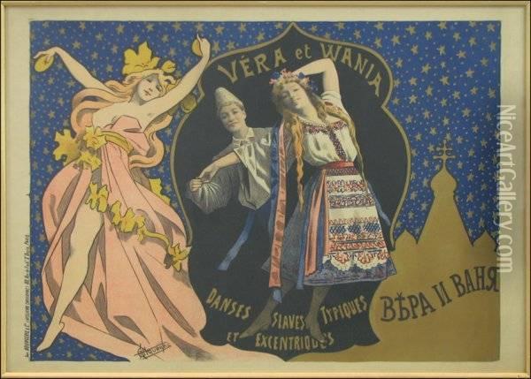 Vera Et Wania, Danses Slavestypiques Et Excentriques Oil Painting - Alfred Choubrac