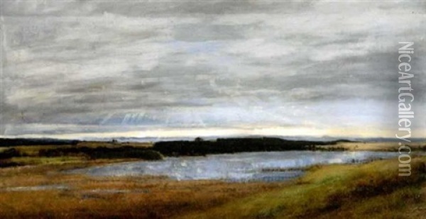 See In Voralpenlandschaft Oil Painting - Wilhelm Jakob Hertling
