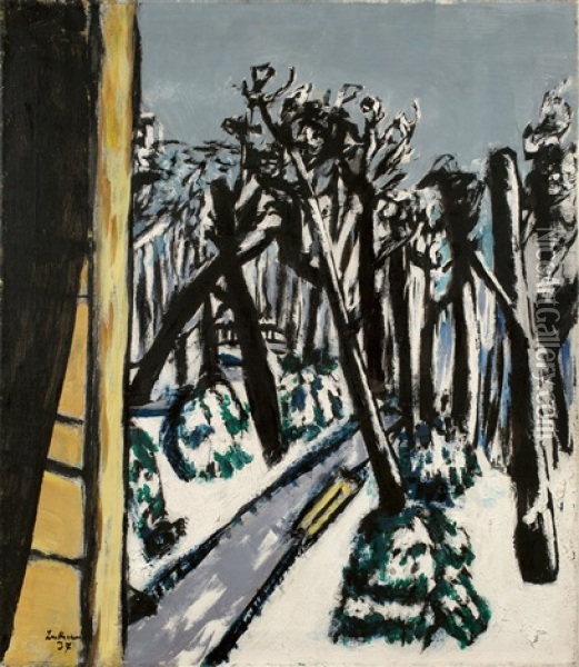 Tiergarten Im Winter Oil Painting - Max Beckmann
