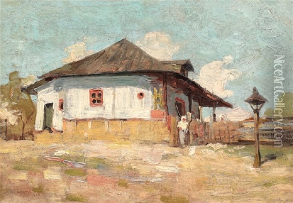 Casa Parinteasca Oil Painting - Aurel Baesu