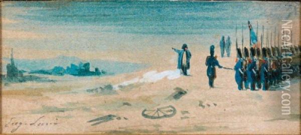 Napoleon Et Ses Troupes Oil Painting - Eugene Louis Lami
