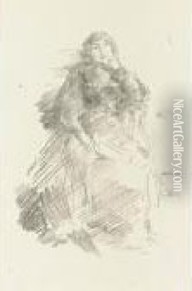 La Belle Dame Paresseuse (s./s./t. 98) Oil Painting - James Abbott McNeill Whistler