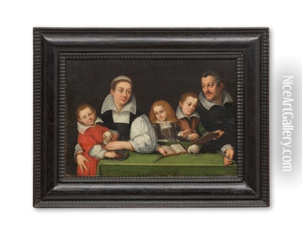 Selbstbildnis Mit Familie Oil Painting - Joseph Heintz the Elder