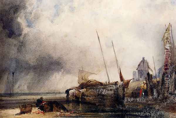 St-Valery-Sur-Somme Oil Painting - Thomas Shotter Boys