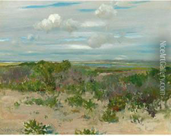 Shinnecock Landscape Oil Painting - William Merritt Chase
