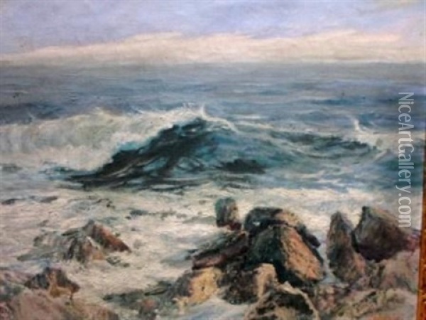 Marine Vue Mer Oil Painting - Francesco Filippini