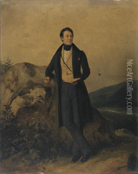 Portrait Of A Man Oil Painting - Pierre Duval-Lecamus