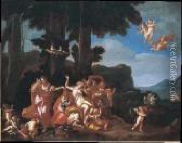 Ratto D?europa Oil Painting - Giovanni Francesco Grimaldi