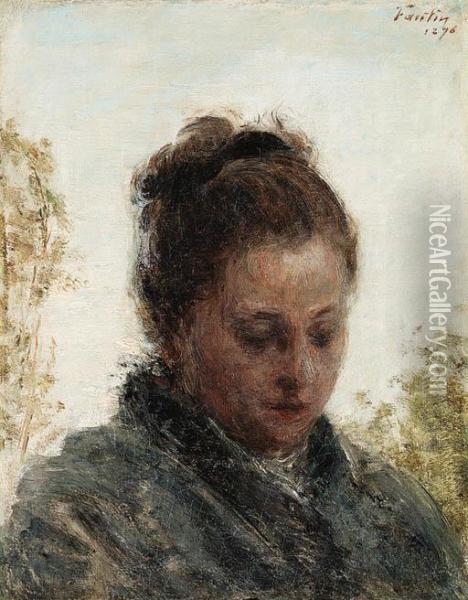 Portrait Of Victoria Dubourg Oil Painting - Ignace Henri Jean Fantin-Latour