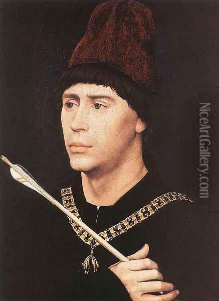Portrait of Antony of Burgundy c. 1461 Oil Painting - Rogier van der Weyden