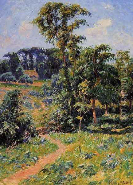 The Pen-Clun Valley, Clohars, Caronet Oil Painting - Henri Moret