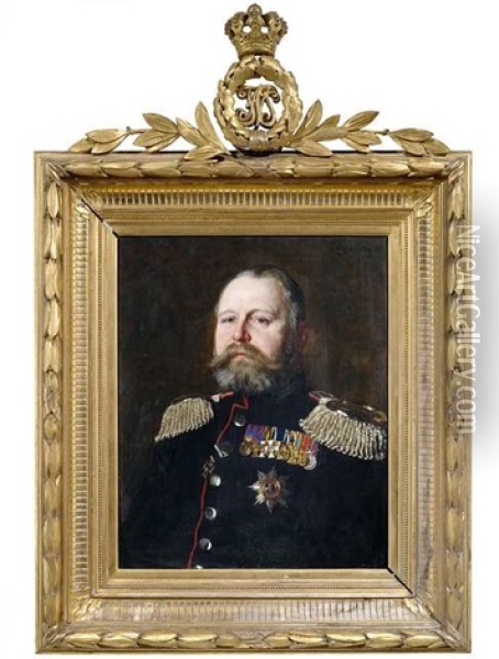Portrait Des Prinzen Friedrich Wilhelm Nikolaus Albrecht Von Preusen Oil Painting - Joseph Scheurenberg