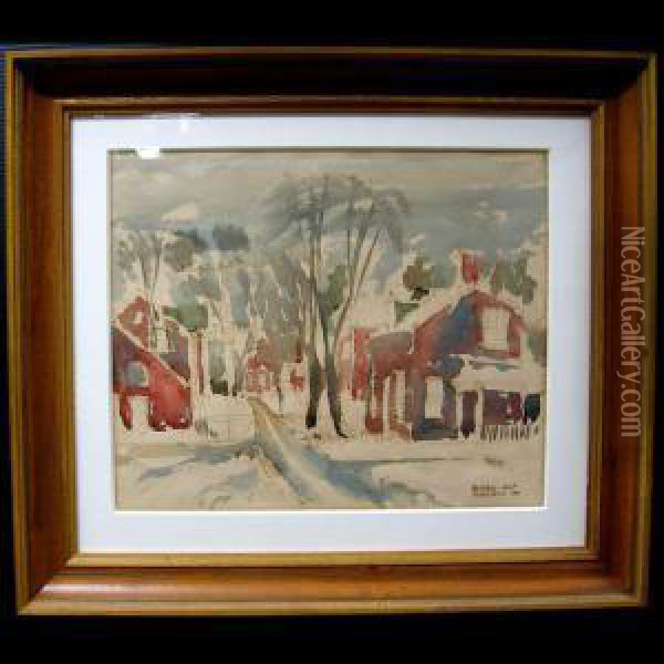 First Snow Oil Painting - G. Walker