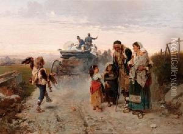 Ritorno - 1874 Oil Painting - Girolamo Induno