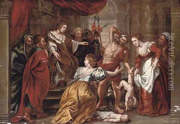 The Judgement of Solomon Oil Painting - Sir Peter Paul Rubens