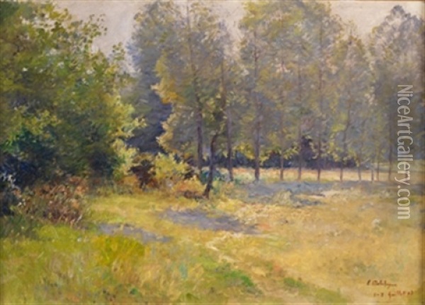 Paisaje Arbolado Oil Painting - Eugene Jules Delahogue