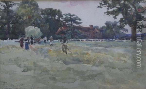 Sutton Place, Guildford (lawrence Harrison) Oil Painting - Robert Charles, Goff Col.