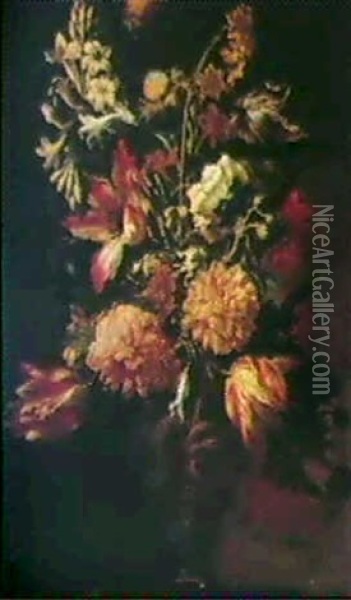 Nature Morte Med Blomster Oil Painting - Bartolome Perez