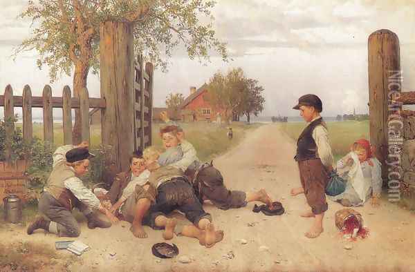 Grindslanten 1885 Oil Painting - Johan August Malmstrom