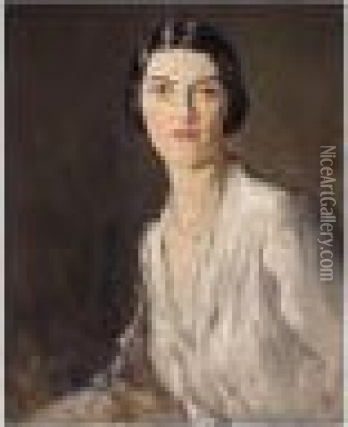 Portrait Of Katherine Fitz Gerald Oil Painting - John Lavery