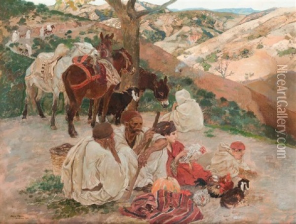En Kabylie Oil Painting - Leon Carre