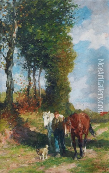 On The Way Home Oil Painting - Thomas Herbst