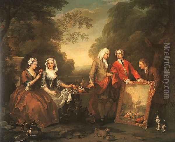 The Fountaine Family 1730 Oil Painting - William Hogarth