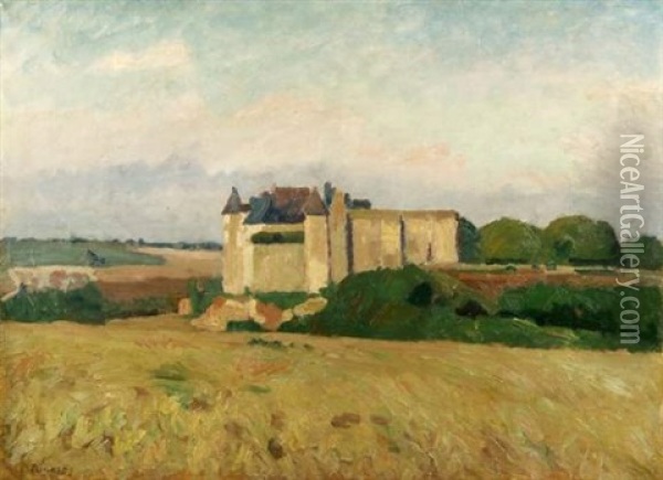 Le Chateau De Luynes Oil Painting - Abel Louis Alphonse Lauvray