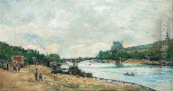 Paris, le pont des Saints-Peres Oil Painting - Albert Lebourg