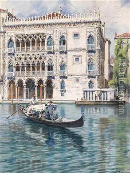 Venice, 
Ca D'oro Oil Painting - Jeno, Eugene Koszkol