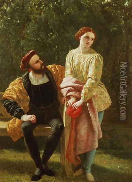 Orsino and Viola Oil Painting - Frederick Richard Pickersgill