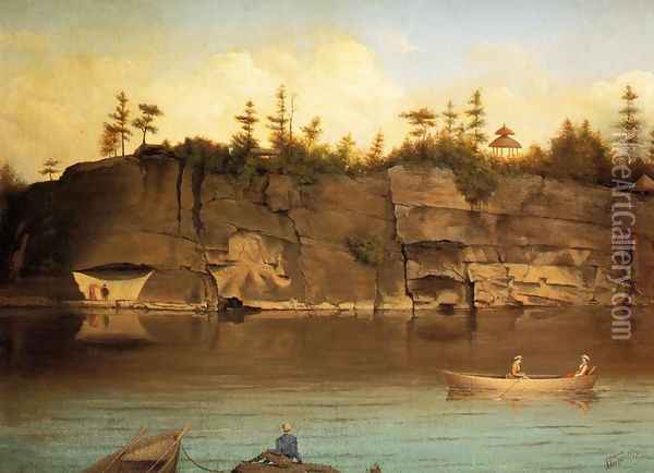 Outing at Lake Mohonk Oil Painting - James Hope